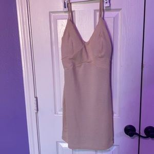 Nude/pink body con dress